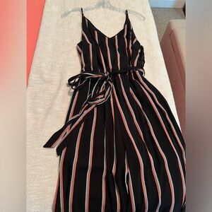 She & Sky | Striped Jumpsuit | Large